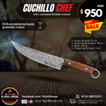 Cuchillo Chef Artesanal Forjado a Mano